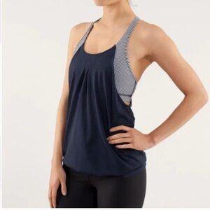 Lululemon Practice Freely Tank Top Inkwell Gingham - 6